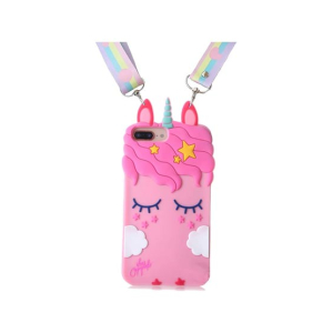 ShopEasy Unicorn Pink 3D Silicone Phone Case Cover For IP7 Plus