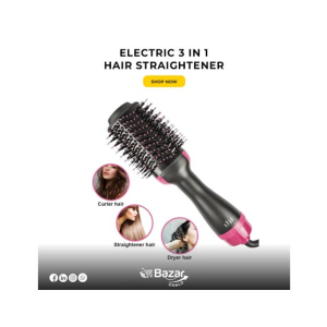 Bazar Chalo 3 in 1 Hot Air Straightening Brush