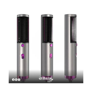 Bazar Chalo 3 in 1 Hot Air Straightening Brush Silver