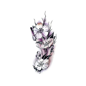 Ferozi Traders Dark Rose Flowers Tattoo Sticker