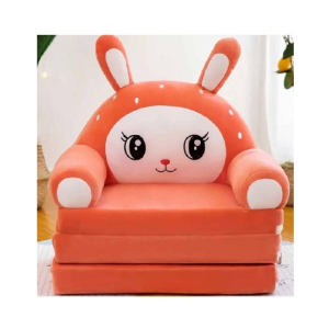 Easy Shop 2 in 1 Cute Children Cartoon Foldable Sofa Bed Peach