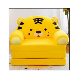 Easy Shop 2 in 1 Cute Children Cat Cartoon Foldable Sofa Bed Yellow