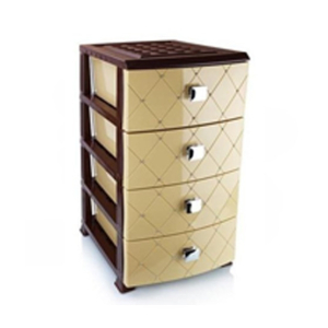Easy Shop 4 Layer Plastic Storage Drawer Beige