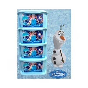 Easy Shop 4 Layer Plastic Storage Drawer Blue