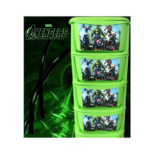 Easy Shop 4 Layer Plastic Storage Drawer Green