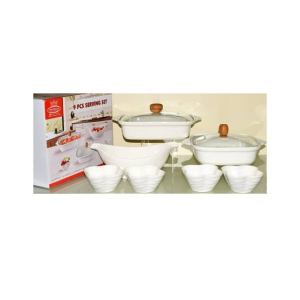 Easy Shop 9 Pieces Ceramic Serving Set