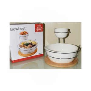 Easy Shop Chip And Dip Serving Bowl With Stand