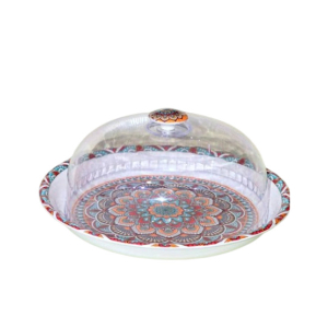 Easy Shop Colorful Acrylic Cover Melamine Plate Tray