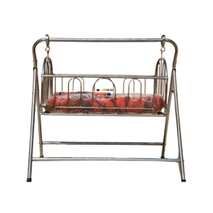 Easy Shop Folding Swing Cradle Bed with Soft Mattress For Born Baby