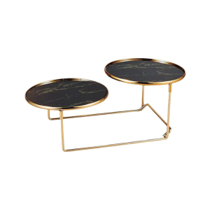 Easy Shop Golden Frame Unique Serving Platter-Black