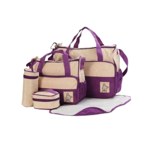 Easy Shop Mother Care Baby Bags Set - Pack Of 5-Purple