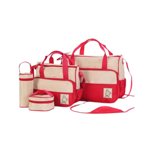 Easy Shop Mother Care Baby Bags Set - Pack Of 5-Red