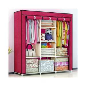 Easy Shop Rexzin Cloth Hanging Wardrobe Red