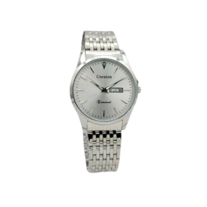 Easy Shop Stainless Steel Day and Date Chain Watch For Men - Silver