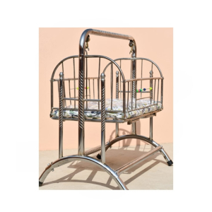 Easy Shop Stainless Steel Swing Cradle For Babies With Foam Bed