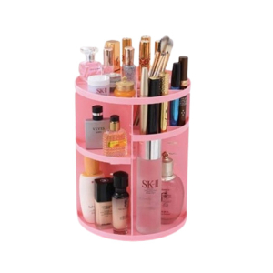 F.A Communications Rotation Makeup Organizer Pink