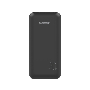 Faster High Capacity 20000 mAh Power Bank Black (W21)