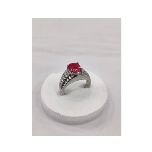 Gilgit Bazaar Ruby Stone Silver Ring (21)
