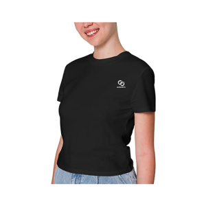 Genshirts Cotton T Shirt For Unisex-Black-Extra Large