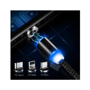 Healthy Pigeon 3 In 1 Magnetic Data Cable Black