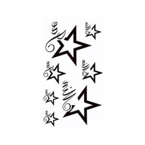 Ferozi Traders Star Design Temporary Body Tattoo Sticker