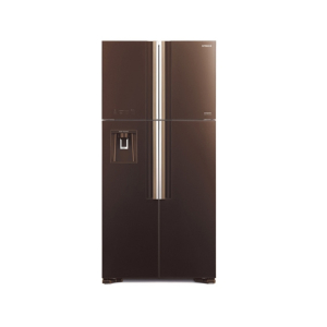 Hitachi Big French Deluxe Refrigerator Glass Brown 19 Cu ft (R-W690P7MSX)