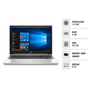 HP Probook 450 G7 15.6" Core i7 10th Gen 8GB 512GB SSD Laptop with Backpack - Official Warranty