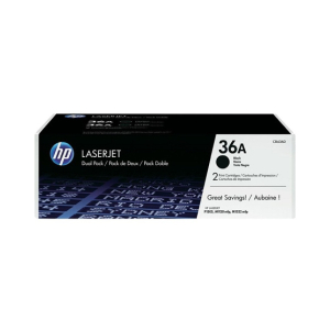 HP 36A LaserJet Toner Cartridges Black 2-pack (CB436AD)