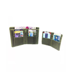 Idrees Leather Wallet With Card Holder For Men Green