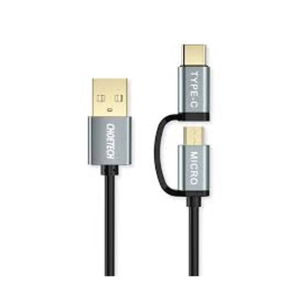Choetech 2-in-1 Micro-USB & USB-C to USB-A Cable – Black