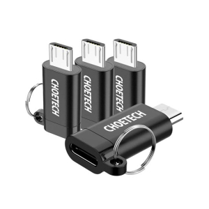 Choetech USB C To Micro USB Adapter Black