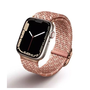 Uniq Aspen Edition Braided Strap For Apple Watch Series 1-8 Citrus Pink