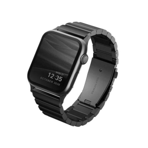 Uniq Steel Strap For Apple Watch Ultra Series 1-8 Midnight Black