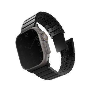 Uniq Strova Mag Self Steel Strap For Apple Watch Midnight Black