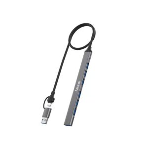 Amaze USB + Type - C  7-Port USB HUB Black (A307)