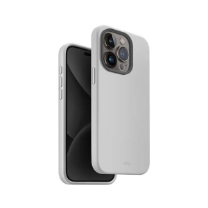 Uniq Lino Hue MagClick Magsafe Case For iPhone 15 Pro Chalk Grey