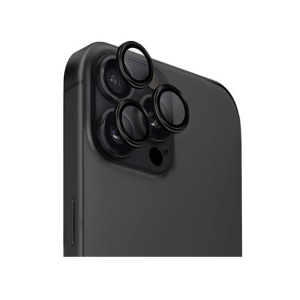 Uniq Optix Aluminium Camera Lens Protector For iPhone 16 Pro and 16 Pro Max Black