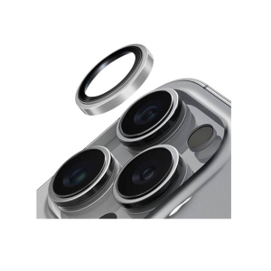 Uniq Optix Stainless Steel Camera Lens Protector For iPhone 16 Pro and 16 Pro Max Silver