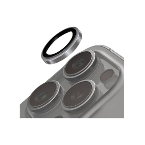 Uniq Optix Stainless Steel Camera Lens Protector For iPhone 16 Pro and 16 Pro Max Grey