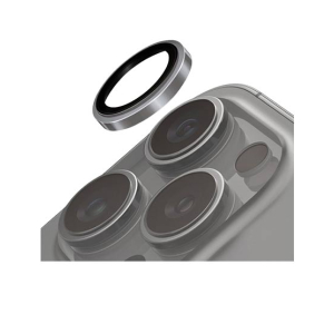 Uniq Optix Stainless Steel Camera Lens Protector For iPhone 16 Pro and 16 Pro Max Black