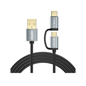Choetech 2 In 1 Micro-USB and USB-C to USB-A Cable Black (XAC-0012-102BK)