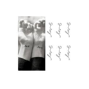 Muzamil Store Letter Love Pattern Water Transfer Temporary Tatto