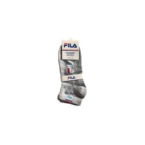 Fila Trainer Socks Low Rise Lowcut Socks for Men Grey - 2 Pair Set
