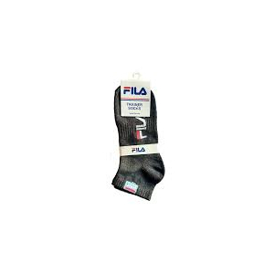 Fila Trainer Socks Low Rise Lowcut Socks for Men Charcoal - 2 Pair Set