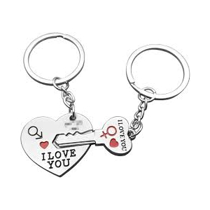 Muzamil Store Lovers Keychain Buckle Couple Key Chain
