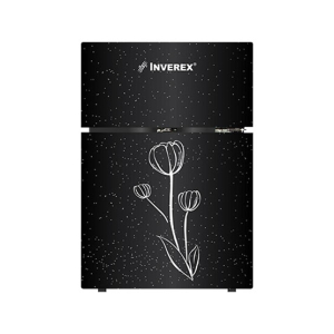 Inverex Glass Door Freezer-on-Top Refrigerator 5 cu ft Black (INV-55 GD)