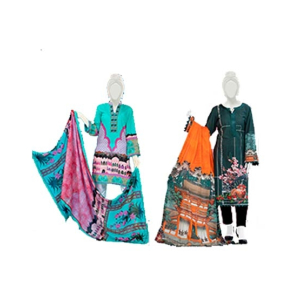 Jamal Home Unstitched Lawn 2 Piece Pack Of 2 (0111)