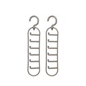Premier Home Plastic Tie Organizer - Set Of 2 Grey (1900392)