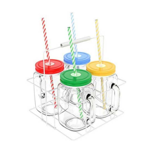 Promax Mason Jar Mug With Lid And Straw