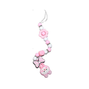 Komfy Fancy Soother Holder For Kid's (KTS006)-Pink